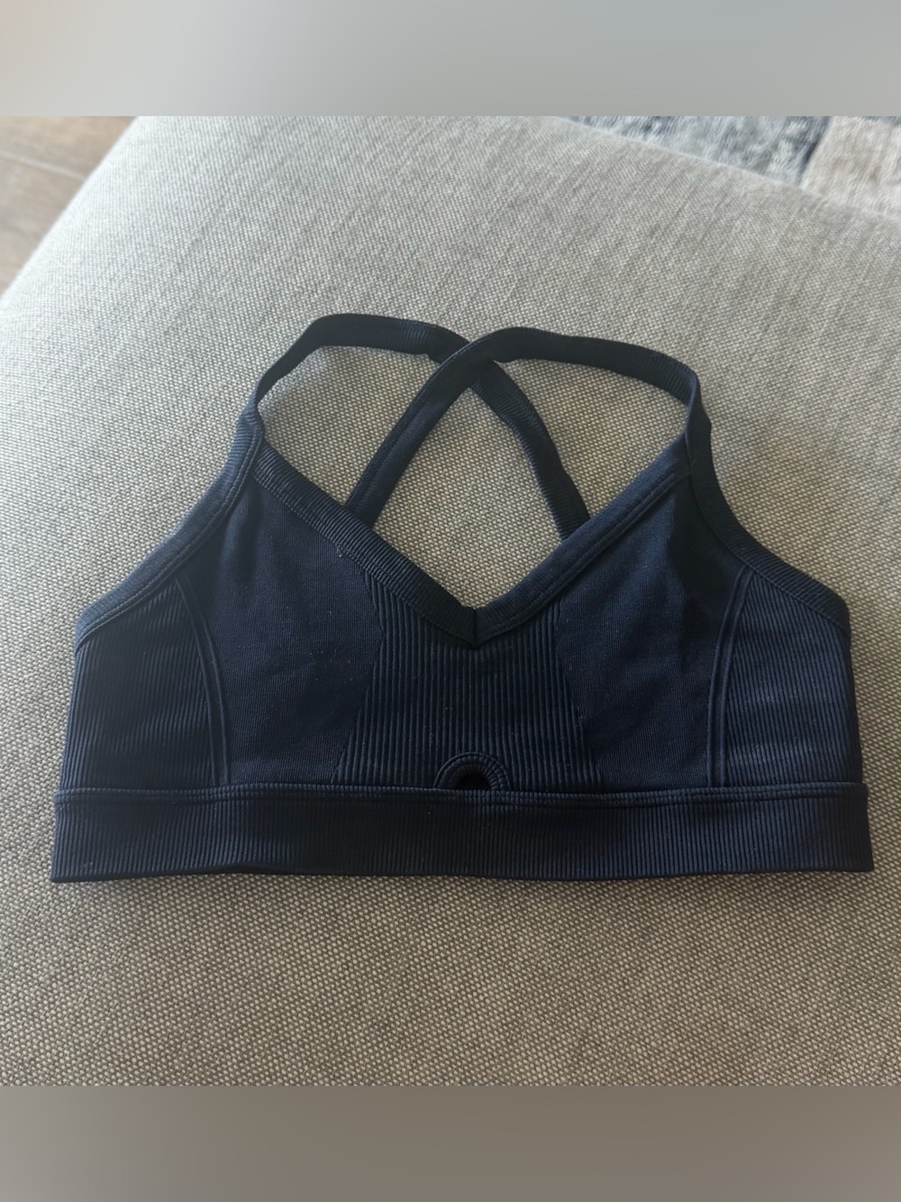 Alala Black Seamless Cross-Back Sports Bra